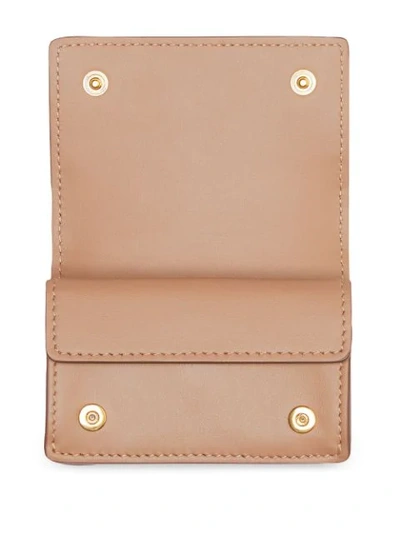 Shop Burberry Monogram Leather Card Case In Neutrals