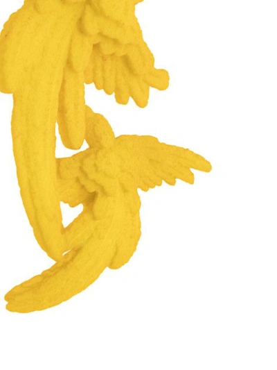 Shop Olgafacesrok Double Bird Earrings In Yellow