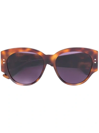 Shop Dior Lady  Studs Sunglasses In Brown