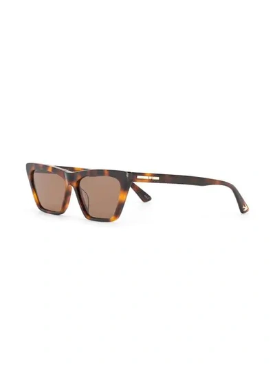 Shop Mcq By Alexander Mcqueen Square Frame Sunglasses In Brown