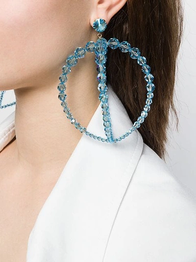 Shop Jacquemus Oversized Earrings In Blue