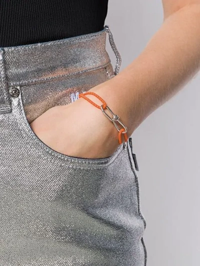 Shop Annelise Michelson Small Wire Cord Bracelet In Orange