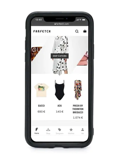 Moschino Logo Print Quilted Iphone Xs Max Cover In Black