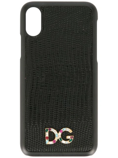 Shop Dolce & Gabbana Logo Iphone X Case In Black