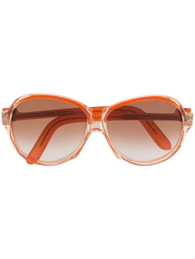 Pre-owned Saint Laurent 1970s Oversized Frame Sunglasses In Red