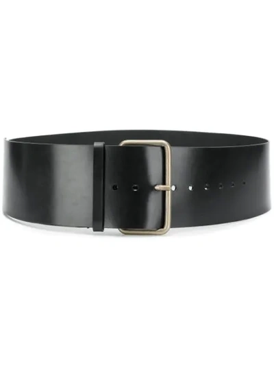 Shop Ann Demeulemeester Wide Belt In Black