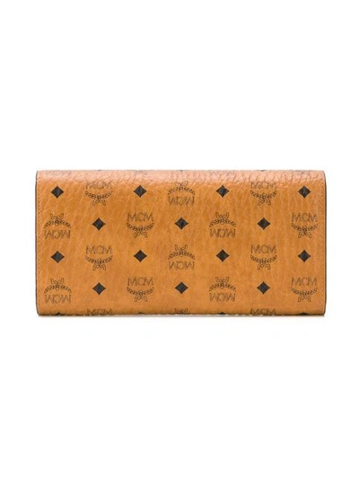 Mcm Three Fold Wallet In Visetos Original In Cognac | Cognac | ModeSens