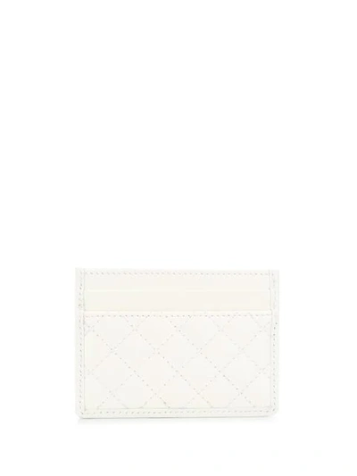 Shop Gucci Gg Logo Plaque Cardholder In White