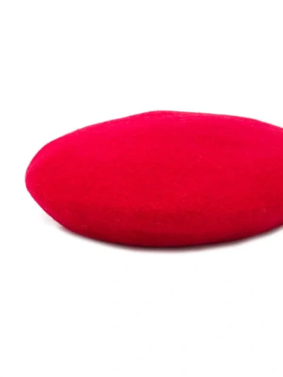Shop Charles Jeffrey Loverboy Logo Beret Hat In Red