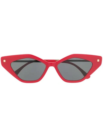 Shop Mykita Gabi Sunglasses In Red