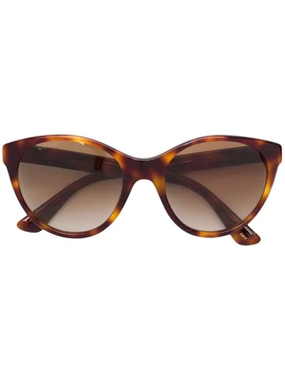 Shop Gucci Cat Eye Frame Sunglasses In Brown