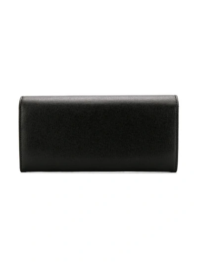 Shop Vivienne Westwood Logo Plaque Continental Wallet - Black