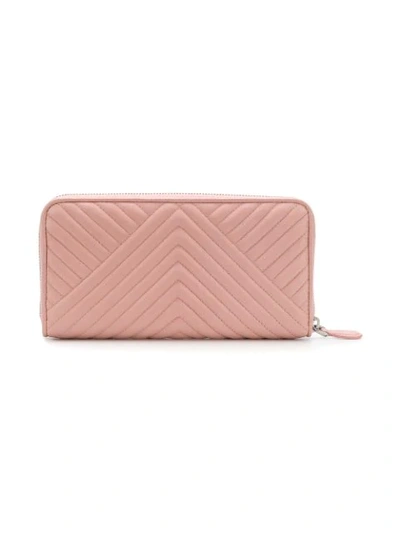 Shop Prada Zip Around Wallet In Pink