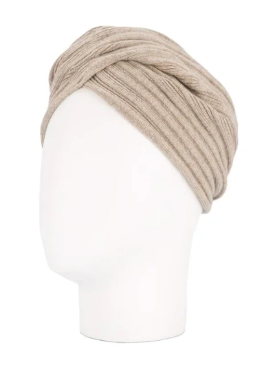 Shop Inverni Diva Turban In Neutrals