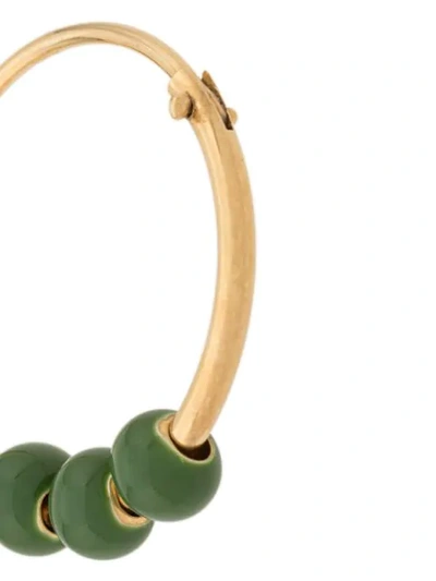 Shop Bottega Veneta Beaded Hoop Earrings In Gold