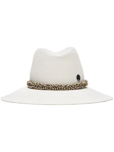 Shop Maison Michel Kate Straw Hat In White