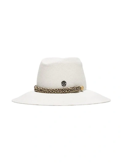 Shop Maison Michel Kate Straw Hat In White