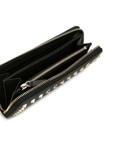 Shop Valentino Rockstud Wallet In Black