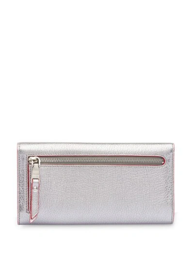 Shop Miu Miu Envelope Wallet In Silver