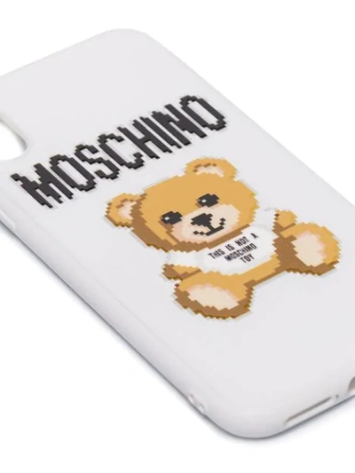 MOSCHINO BEAR IPHONE X LOGO印花手机壳 - 白色