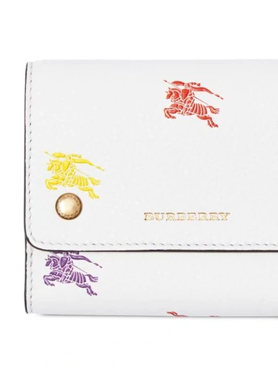 Shop Burberry Small Ekd Leather Wallet In White