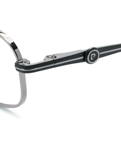 Shop Pierre Cardin Eyewear Oval-frame Sunglasses In Metallic