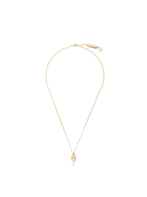 Coup De Coeur Cross And Disc Necklace In Gold | ModeSens