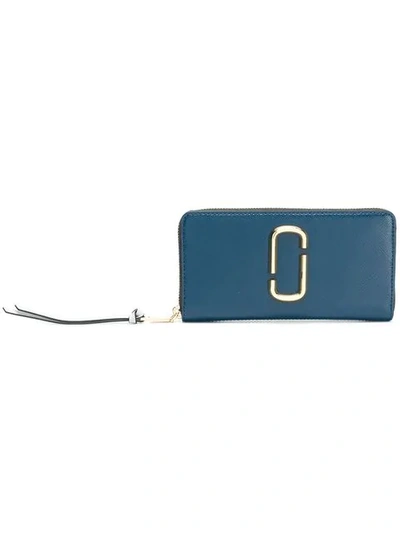 Shop Marc Jacobs The Snapshot Continental Wallet In Blue