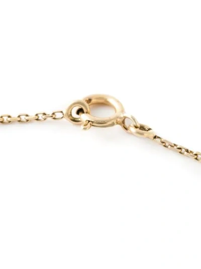 Shop Aurelie Bidermann Mini 'clover' Necklace - Metallic