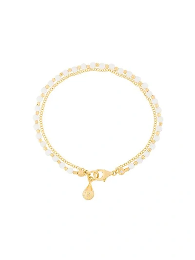 Shop Astley Clarke Dew Drop Biography Bracelet In White