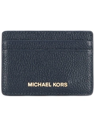 Shop Michael Michael Kors Klassisches Kartenetui In Blue