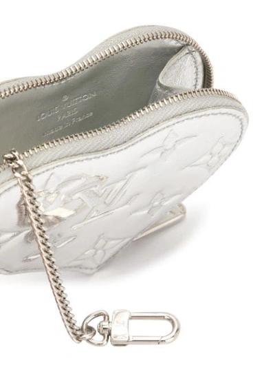 Pre-owned Louis Vuitton  Porte Monnaie Coeur Coin Purse In Silver
