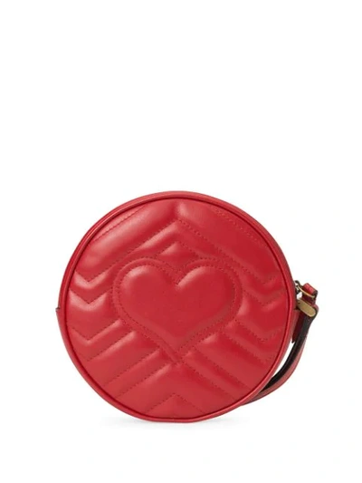 Shop Gucci Gg Marmont Zip-around Wallet In Red