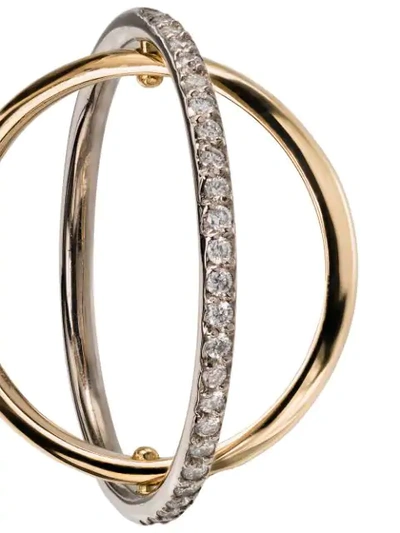 Shop Charlotte Chesnais 18kt Yellow And White Gold Elipse Diamond Ring