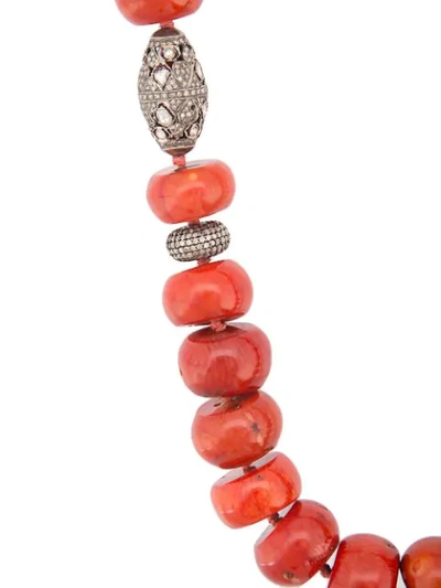 Shop Loree Rodkin Coral Maharajah Beaded Necklace In Red