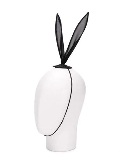 Shop Maison Michel Long Bunny Ears In Black