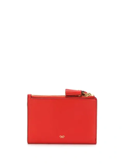 Shop Anya Hindmarch Small Double Zip Wallet In Red