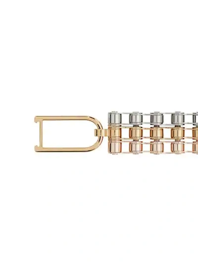 Shop Burberry Bicycle Chain Gold And Rose Gold-plated Bracelet