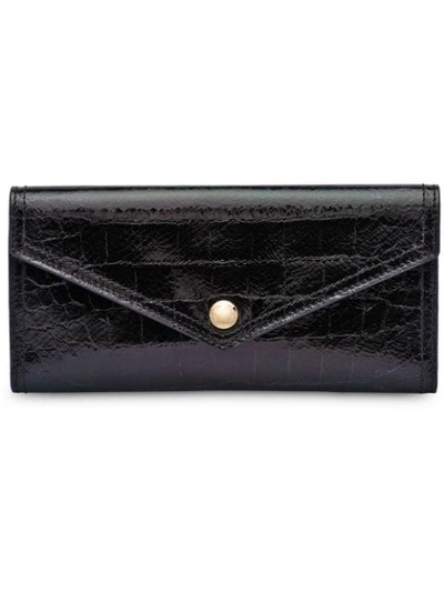 Shop Miu Miu Madras Wallet In Black