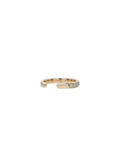 Yvonne Léon 18kt White Gold And Diamond Studded Ear Cuff In Gold