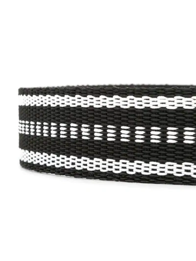 Shop Paule Ka Contrast-embroidered Belt In Black