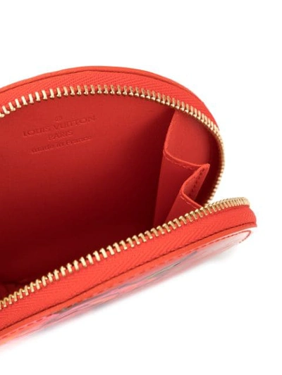 Pre-owned Louis Vuitton 2009  Vernis Porte Monnaie Chapo Coin Purse In Red
