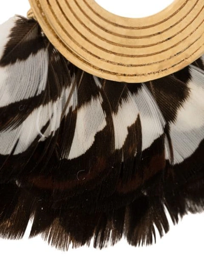 Shop Gas Bijoux Feather Earrings In Gold