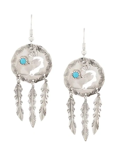 Shop Jessie Western Pendant Earrings In Silver