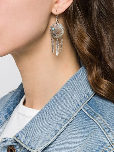 Shop Jessie Western Pendant Earrings In Silver