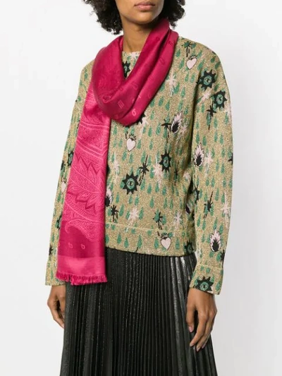 Shop Etro Paisley Jacquard Scarf In Pink