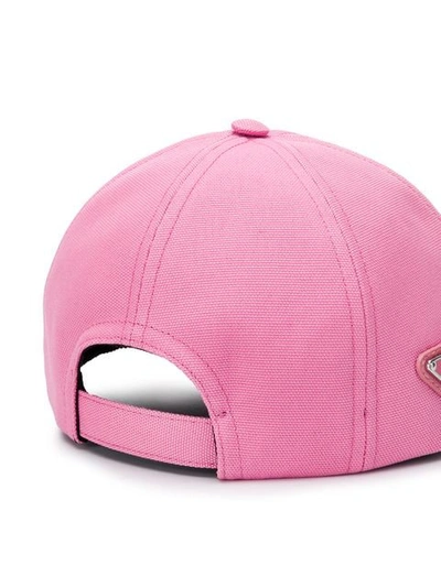 Shop Prada Pvc Visor Baseball Cap In Pink