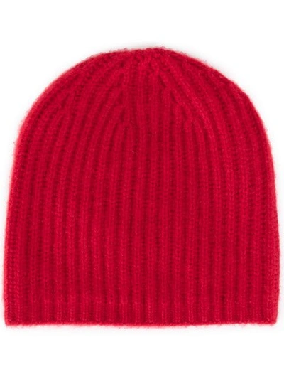 Shop Warm-me Ribbed Beanie - Red