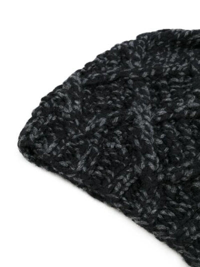 Shop Antonia Zander Melange Knit Hat - Black