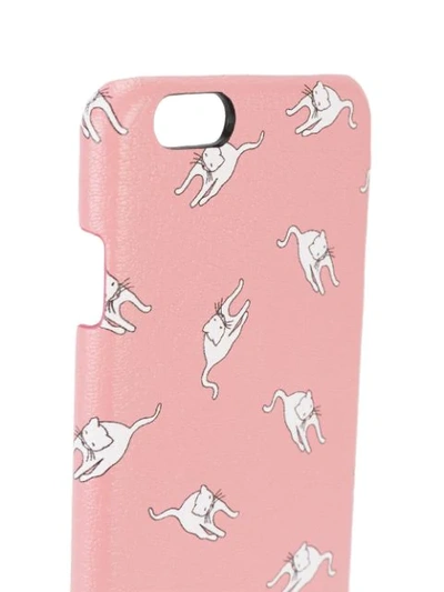 Shop Miu Miu Cat Print Iphone 6 Plus Case In Pink